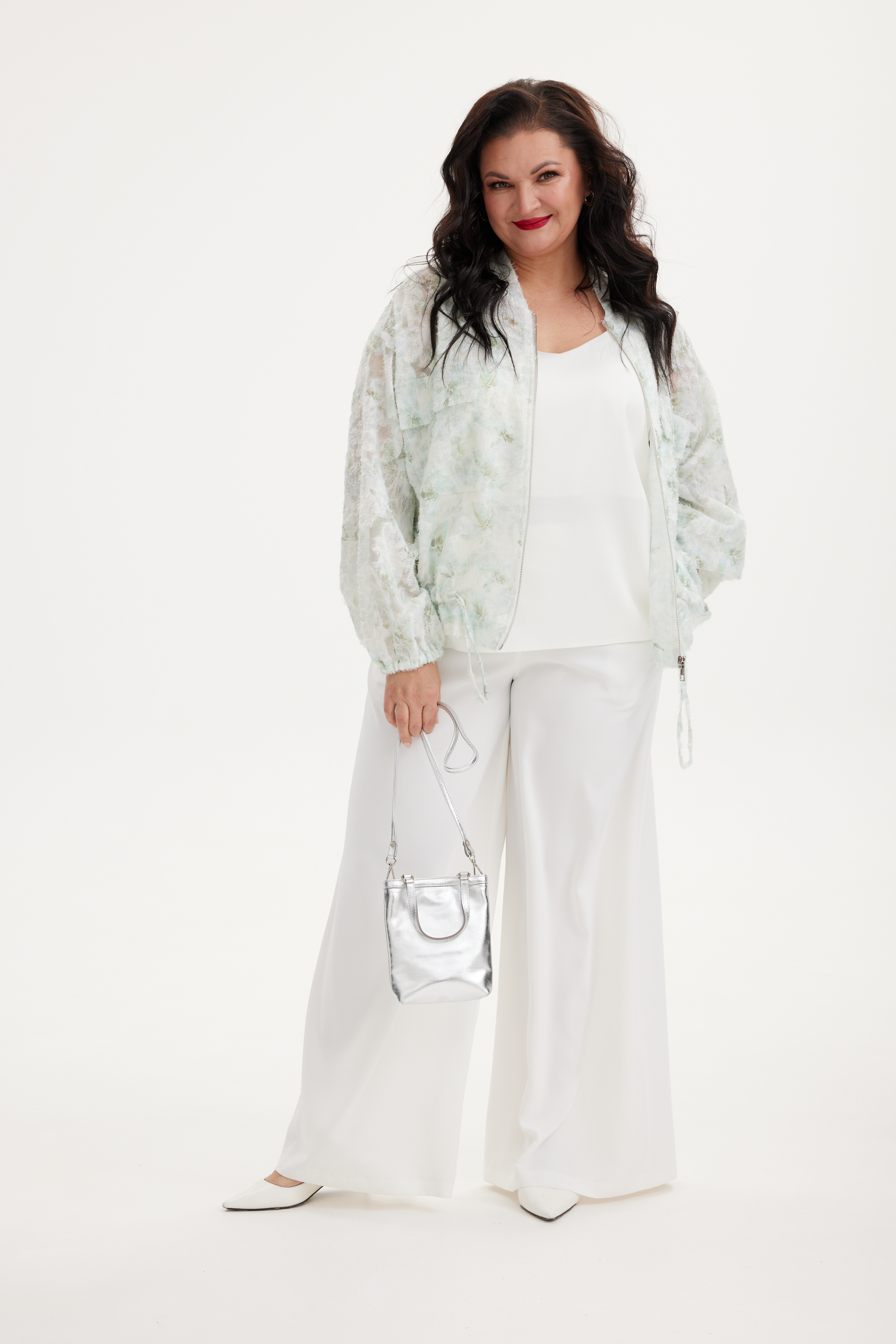 А473/Ш Брюки Палаццо молоко для женщин большого размера с доставкой по Москве и России