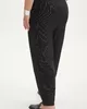 А1157 Брюки Инки черный принт полоска для женщин большого размера с доставкой по Москве и России