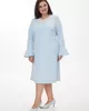 S980 Платье Бэлла Цвет: голубой для женщин большого размера с доставкой по Москве и России