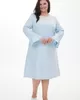 S980 Платье Бэлла Цвет: голубой для женщин большого размера с доставкой по Москве и России