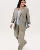 А1013/2 Костюм Гувер серый принт полоска для женщин большого размера с доставкой по Москве и России