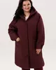 А1033 Пальто Кассия бургунди С80 для женщин большого размера с доставкой по Москве и России