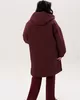 А1033 Пальто Кассия бургунди С80 для женщин большого размера с доставкой по Москве и России