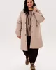 А1033 Пальто Кассия латте С80 для женщин большого размера с доставкой по Москве и России