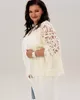 А1131/К Блуза Дори молочный (вязка) для женщин большого размера с доставкой по Москве и России