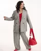 А1180 Костюм Стим серый принт полоска для женщин большого размера с доставкой по Москве и России