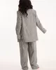 А1180 Костюм Стим серый принт полоска для женщин большого размера с доставкой по Москве и России