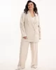 А1180 Костюм Стим бежевый принт полоска для женщин большого размера с доставкой по Москве и России