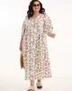 А936/1 Платье Урсула белый принт листья для женщин большого размера с доставкой по Москве и России