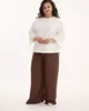 А473/Е Брюки Палаццо шоколадный для женщин большого размера с доставкой по Москве и России
