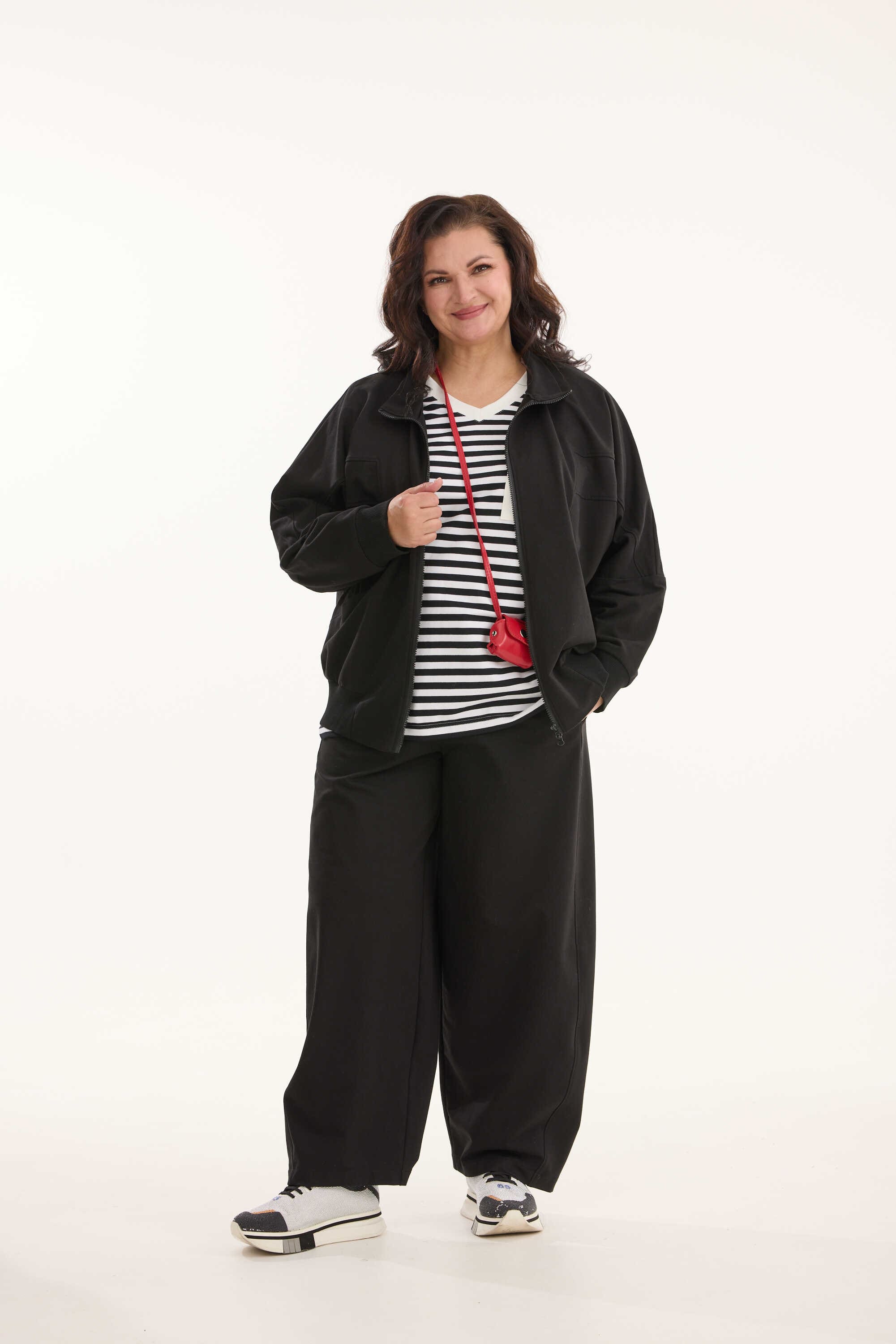 А1200 Костюм Сантана черный для женщин большого размера с доставкой по Москве и России