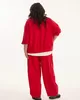 А1200 Костюм Сантана  красный для женщин большого размера с доставкой по Москве и России