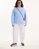 А1171 Свитшот Краков голубой для женщин большого размера с доставкой по Москве и России