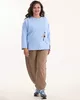 А1156 Свитшот Найла голубой для женщин большого размера с доставкой по Москве и России