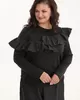 А1172 Блуза Лэси черный для женщин большого размера с доставкой по Москве и России