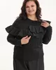 А1172 Блуза Лэси черный для женщин большого размера с доставкой по Москве и России